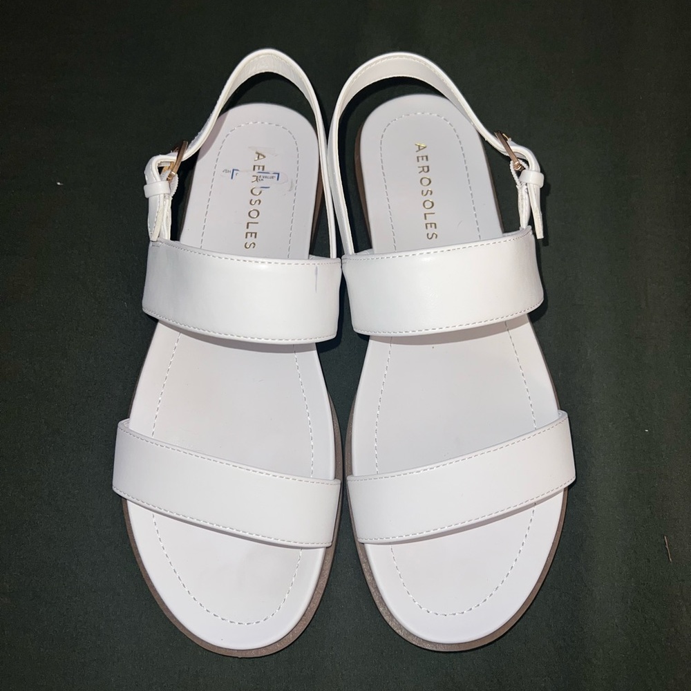 AEROSOLES Women's Elegant White Sandals